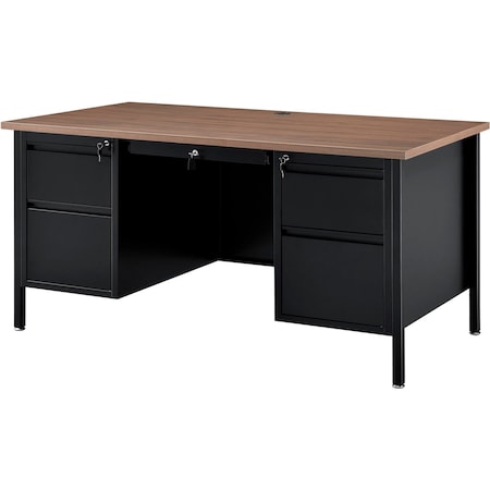 Interion By Global Industrial Teacher's Desk, 30 in D X 30-1/2 in H, 60 in W X 695632WN